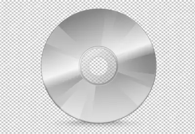 PNG Compact Disc with white cover isolated on transparent 