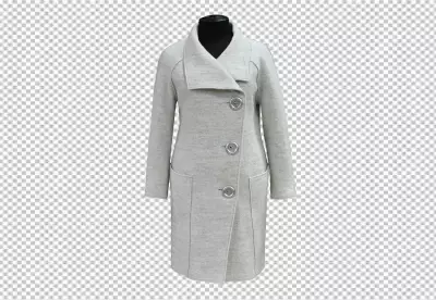 White gray color coat