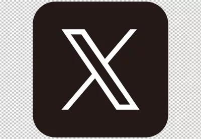 Sleek White X Symbol on Rounded Dark Square for Modern Branding and Digital Design image