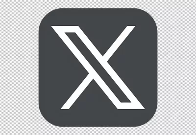 Sleek White X Symbol on Rounded Dark Square for Modern Branding and Digital Design 6831 image