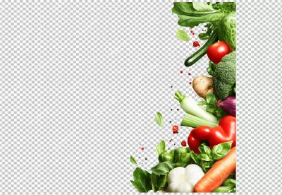 Vibrant Fresh Vegetables and Herbs for Healthy Cooking and Culinary Designs image