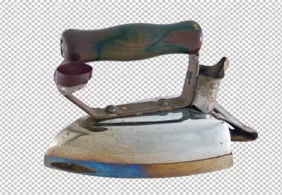 Clothes iron isolated on transparent background
