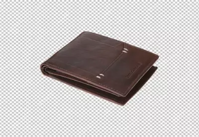 Stylish Brown Leather Wallet for Men Professional Product Photography image