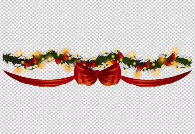 A wreath with a red bow on it Christmas decorations