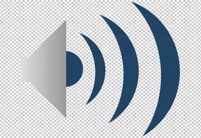 Speaker icon with sound wave symbol for audio and volume
