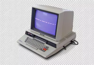 View of retro computer and technology