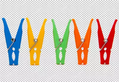 Closeup image of eco clothespins PNG