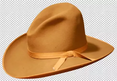 Cowboy hat and mustache on transparent PNG