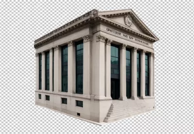 Elegant Neoclassical Stock Exchange Building with Grand Pillars and Stone Facade image