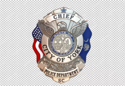 Chief of Police badge from the City of York, South Carolina