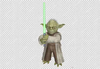 Jedi Master Yoda with Green Lightsaber