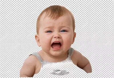Emotional Toddler Crying Vigorously with Wide Open Mouth and Scrunched Face image