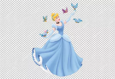 Cinderella with butterfly 