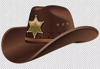 A black hat on a transparent background