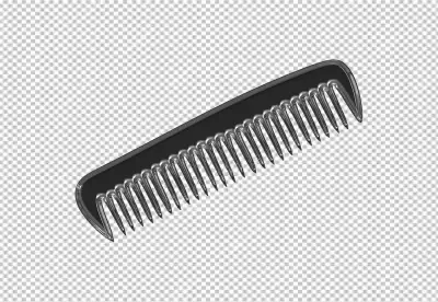 A black comb with the word quot comb quot on it
