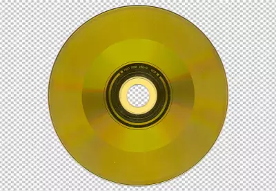 Side border made with compact discs on PNG background