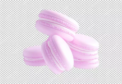 Delicious Pink Macarons Stacked Sweet Dessert Confectionery Treat PNG Image image
