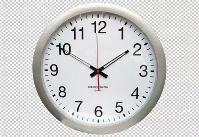 Above view wall clock still life