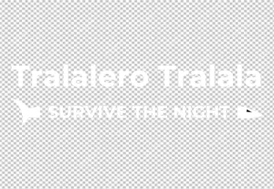 Monochrome Game Title 'Tralalero Tralala' with Survival Theme and Bullet Icons image