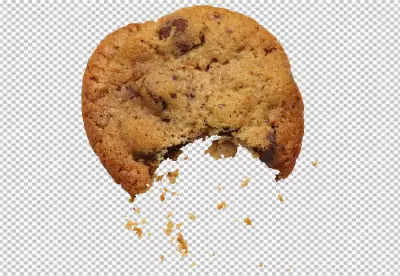 Pile of cookies with chocolate chips in front of cloth PNG