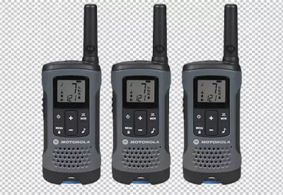 Walkie talkies on transparent background