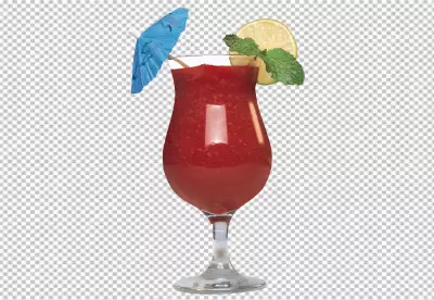 Cocktail  set transparent background isolated a high