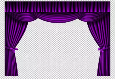 Luxury red curtains in style, with drapery, tied with golden cord