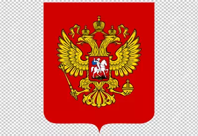 A yellow and blue shield with the word eagle on transparent background 