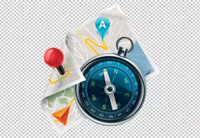 erson navigating with a compass