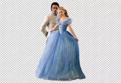 Cinderella with her king png