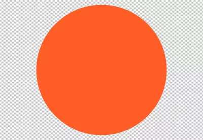 Orange color circle transparent background