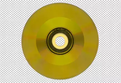 PNG Compact Disc with white cover isolated