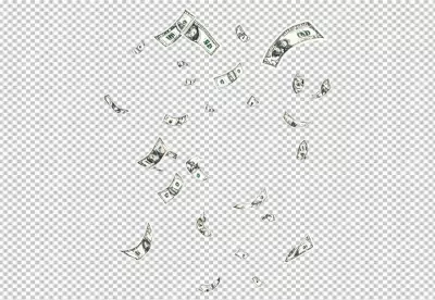 Floating US Dollar Bills Raining Cash Wealth Abundance image