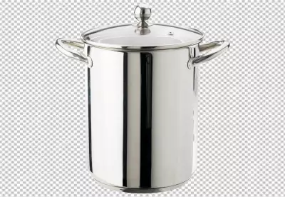 Slow Cooker side view full length isolate on transparency background