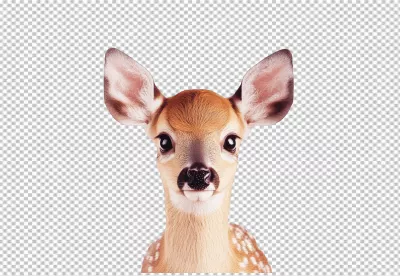 Adorable Baby Fawn Portrait with Big Expressive Eyes image