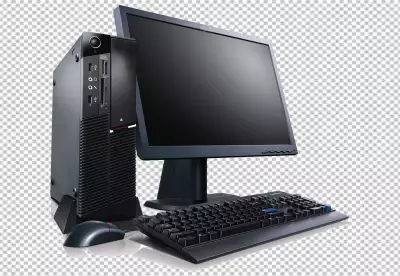 View of retro looking personal computer