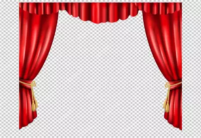 cinema curtains with focus light background PNG