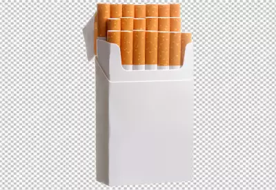 Smoking 3d rendering material on transparent