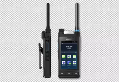 Walkie talkie on transparent BG