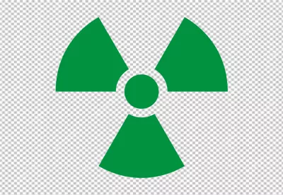 Green Radiation Symbol on a Black Background