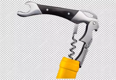 Cork Screw Isolated PNG BG