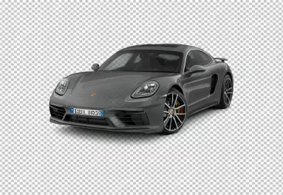 Sleek Grey Porsche Sports Car High Performance Modern Automotive Design Front View image
