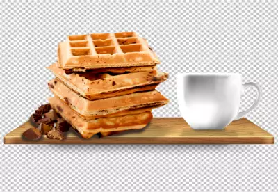 Waffle Stack with Coffee