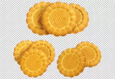 Pile of cookies with chocolate chips in front of cloth PNG