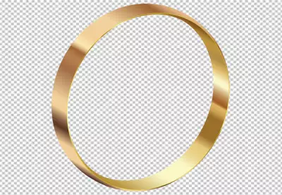 Golden color circle transparent background 