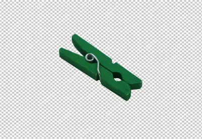 Closeup image of green clothespins