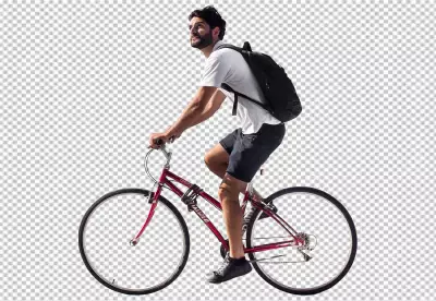 design with Cyclist riding a bicycle PNG