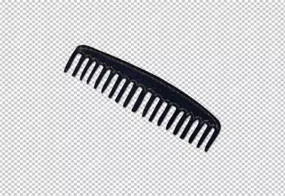 PNG A black comb with the word quot comb quot on