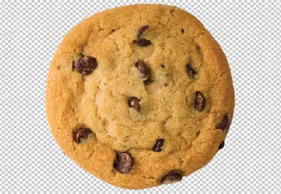 Pile of cookies with chocolate chips in front PNG