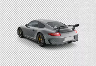 Sleek Grey Porsche 911 GT3 Sports Car Rear View Dynamic Design Performance Vehicle image